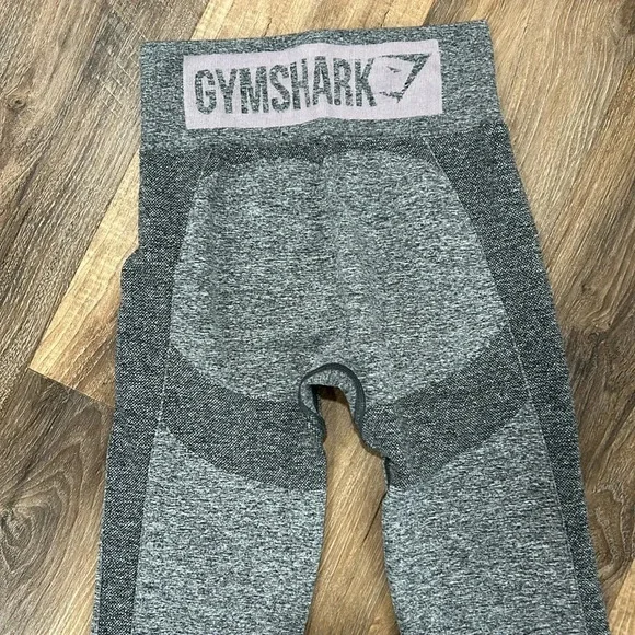 Gymshark Gray and purple leggings. Unknown size see measurements maybe XS - Picture 2 of 16